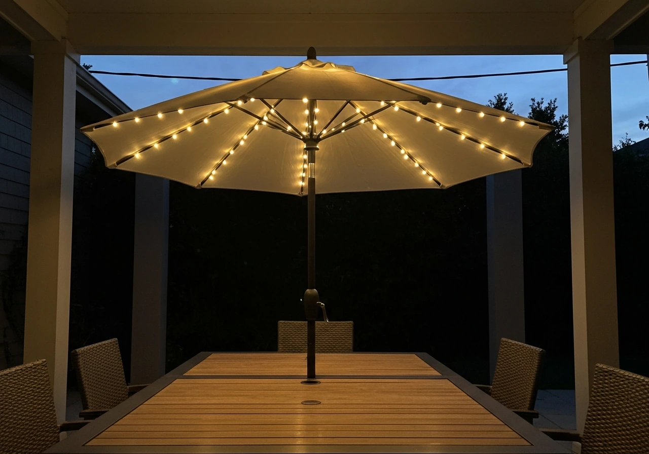 Best Lighted Patio Umbrella Guide: Size, LED Control, Weather