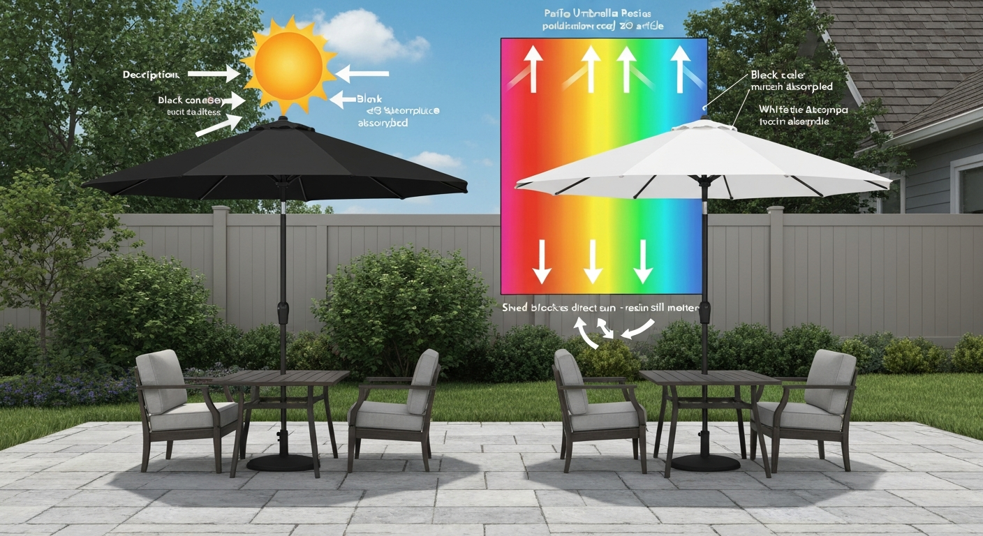 Do Black Patio Umbrellas Attract Heat? Evidence & Buying Guide